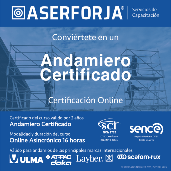 Operario Certificado de Andamios